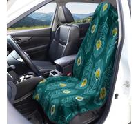 Hiseng Funda para Asiento Delanteros de Coche Universal (Verde 3,2 Piezas)