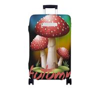 Hiseng Funda para Maletas, Estampado de Hongos Luggage Cover Elástica Fundas Maletas de Viaje, Maleta Cabina Protector 18-32 Pulgadas Cubierta de Equipaje (Otoño,XL)