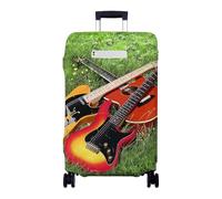 Hiseng Funda para Maletas, Impresión de Guitarra Luggage Cover Elástica Fundas Maletas de Viaje, Maleta Cabina Protector 18-32 Pulgadas Cubierta de Equipaje (Guitarra,L)