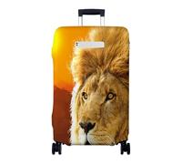 Hiseng Funda para Maletas, Luggage Cover Elástica Fundas Maletas de Viaje, Maleta Cabina Protector Lavable y Reutilizable 18-32 Pulgadas Cubierta de Equipaje (Estampado de león 1,XL)