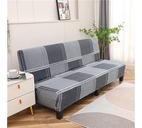 Hiseng Funda para Sofá Cama sin Brazos Clic Clac Elastica Funda Protectora para Sofá Plegable sin Reposabrazos 2-3 Plazas Escudo De Sofá Cama Completo Elástico (190-225cm,Cuadrícula de líneas)