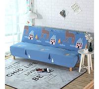 Hiseng Funda para Sofá Cama sin Brazos Clic Clac Elastica Funda Protectora para Sofá Plegable sin Reposabrazos 2-3 Plazas Escudo De Sofá Cama Completo Elástico (casa,120-150cm)