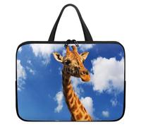 Hiseng Funda Portatil Impermeable Funda Portatil 10-17 Pulgadas Funda se Adapta Impresión 3D Diseño Jirafas Funda Protectora Maletin Portatil (13",Azul Cielo)