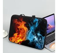 Hiseng Funda Portatil Impermeable, Llama 3D Funda Portatil 10-17 Pulgadas Funda se Adapta Funda Protectora Maletin Portatil (17",Amarillo Azul)