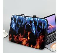 Hiseng Funda Portatil Impermeable, Llama 3D Funda Portatil 10-17 Pulgadas Funda se Adapta Funda Protectora Maletin Portatil (12",Llama Azul)