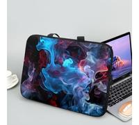 Hiseng Funda Portatil Impermeable, Llama 3D Funda Portatil 10-17 Pulgadas Funda se Adapta Funda Protectora Maletin Portatil (12",Azul Púrpura)