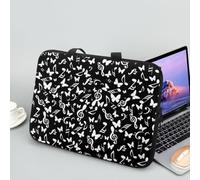 Hiseng Funda Portatil Impermeable, Notación Musical Funda Portatil 10-17 Pulgadas Funda se Adapta Funda Protectora Maletin Portatil (17",Mariposa 4)