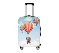 Hiseng Funda Protectora de Maletas Viaje Mediana Grande Cubierta Globo Aerostático Trolley Maleta Funda Elástica para Equipaje Protector de Maleta Lavable (Elefante,XL(30-32Pulgadas))