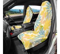 Hiseng Fundas Asientos Coche Delantero Universales (Hojas Amarillas,2 Piezas)