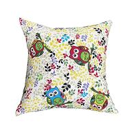 Hiseng Fundas de Cojín con Relleno Incluido, Funda de Almohada Lino de Algodón con Almohadas de Sofá y Cremallera Invisible, para Sofa Comedor Dormitorio (Búho,30x50cm)