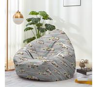 Hiseng Housse Pouf Poire Vide S M L XL XXL, Housse de Pouf Poire Sans Remplissage Poire Avec Rangement Sac Haricots pour Enfants Adultes Tissus Lavables Amovible (Perro 5,130x150cm)
