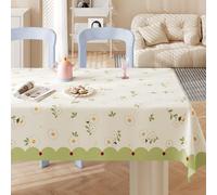 Hiseng Mantel PVC Mesa Rectangular Impermeable, Manteles Plastico Antimanchas Lavable Mesa Rectangular,para Comedor, Cocina, Festivos (Verde Claro,140x180cm)