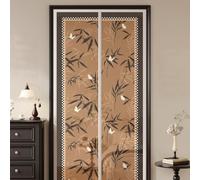 Hiseng Mosquitera Puerta Magnética, Malla de Tejido Fino, Mosquitera para Puerta con Imanes Potentes, Instalación Sin Taladro, Malla Transpirable y Antidesgarro (Estilo de jardín B,120x210cm)