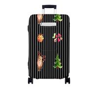 Hiseng Navidad Funda para Maletas, Luggage Cover Elástica Fundas Maletas de Viaje, Maleta Cabina Protector Lavable y Reutilizable 18-32 Pulgadas Cubierta de Equipaje (Líneas Negras,S)