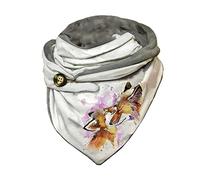Hiseng Otoño Invierno Bufandas Mujer Moda Gorro Shawls Caliente Cuello Alto Bufanda Cálida Gruesa Pañuelos Chal Cálido Abrigo Grandes y Largas (148x70cm, Zorro pintado)