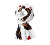 Hiseng Regalo Mujer Pañuelos Mujer, Teckel Perro Estampada Bufanda de Felpa Invierno Otoño Fulares Moda Chales Comodidades Caliente Suave Accesorios Fular Mujer Outdoor Viaje (175x45cm,Amor)