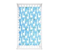 Hiseng Sábanas Minicuna, Sábana Bajera Ajustable para Bebe, Alpaca Imprime Sábanas Capazo Bebe Sabanas Carrito Transpirable Sábanas Cuna Elástica Universal (Azul,51x85cm)