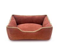 Hiseng Suave Cama Gato o Cama Perro,Material Polar Transpirable,Estampado Flores,Alfombrilla Antideslizante,Sofás, Suelos, Gatos y Perros,No Removible (Rojo,40x50 cm)
