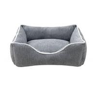 Hiseng Suave Cama Gato o Cama Perro,Material Polar Transpirable,Estampado Flores,Alfombrilla Antideslizante,Sofás, Suelos, Gatos y Perros,No Removible (Gris,40x50 cm)