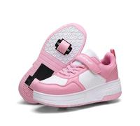 Hiseng Zapatillas con Ruedas para Niña y Niño, 28-40 - Zapatos Patines Multifuncionales, Bambas con Ruedas