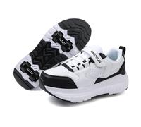 Hiseng Zapatillas con Ruedas para Niña y Niño, Zapatos Patines con Ruedas, Bambas Rosa Azul Cielo Negro