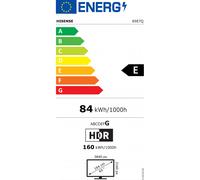 Hisense 65E7Q - QLED Smart TV 65 Pulgadas, Dolby Vision, Dolby Atmos, Modo Juego Plus, 60Hz VRR 120 fps, Modo Deportes, Monvimiento Suave IA, Bluetooth y HDMI 2.1, Control por Voz Alexa