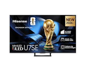 Hisense 65U7SE - MiniLED 65 Pulgadas Smart TV 4K, Quantum Dot Color, 144 Hz | Subwoofer integrado, Hi-View AI Engine, IMAX Enhanced, Filmmaker Mode, Dolby Vision IQ, HDR 10+, 4 x HDMI 2.1, 2 X USB