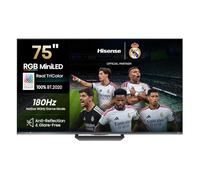 Hisense 75UR8S - RGB MiniLED 75 Pulgadas Smart TV 4K, 180 Hz Nativos | 100% BT.2020, Modo Juego 180 Hz, Anti-Reflection & Glare-Free, 2.1.2 Sonido Multicanal, Dolby Vision IQ, HDR10+