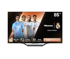 Hisense 85U7NQ - Mini-LED TV, 85 Pulgadas, con Quantum Dot Colour, Modo Juego de 144Hz VRR 240 fps, Full Array Local Dimming, Procesador Hi-View Engine,Dolby Vision IQ & Dolby Atmos (Nuevo 2024)