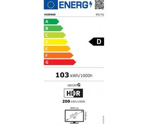 Hisense - 85U7Q 2,16 m (85") 4K Ultra HD Smart TV Wifi Negro 450 cd / m²