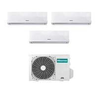 Hisense - Aire acondicionado, sistema climatizador Trial Split Inverter Hisense New Comfort 9000, 9000+, 12000, combinación 9+9+12 BTU - Clase energética A++ - Modelo n.3AMW58U4SZD1