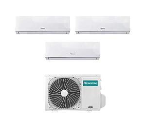 Hisense - Aire acondicionado, sistema climatizador Trial Split Inverter Hisense New Comfort 9000, 9000+, 12000, combinación 9+9+12 BTU - Clase energética Modelo n.3AMW58U4SZD1