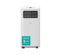 Hisense, APC07KV, aire acondicionado portátil 7000BTU, 2,6 kW, 18 ㎡, deshumidificación, 63 dB,pantalla LED, temporizador 24 h, mando a distancia [clase energética A]