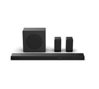 Hisense AX5140Q - Barra de Sonido 5.1.4, 600W, 13 Altavoces, Subwoofer y Altavoces Traseros Inalámbricos, Dolby Atmos, DTS:X, Ecualizador IA, Calibración Automática, Hi-Concerto, EzPlay 3.0