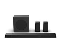 Hisense AX5140Q - Barra de Sonido 5.1.4, 600W, 13 Altavoces, Subwoofer y Altavoces Traseros Inalámbricos, Dolby Atmos, DTS:X, Ecualizador IA, Calibración Automática, Hi-Concerto, EzPlay 3.0