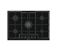 Hisense GED773B Placa De Cocina A Gas 74Cm Vidrio Negro Rejillas En Fundición