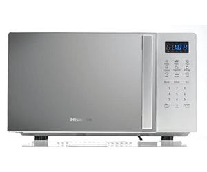 Hisense H20MOMS4HG - Horno de microondas con control electrónico, capacidad 20 l, potencia 700 W grill, potencia 800 W, pantalla LED, control táctil, función barbacoa, color plateado