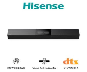 Hisense HS2000 Barra de Sonido 2.1 Dolby Digital Plus 240W Negra