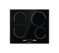 Hisense I6433C7 - Placa de cocina de inducción, 4 zonas de cocción con función Bridge, función Power Boost, temporizador de cocción, negro, 595 x 58 x 520 mm