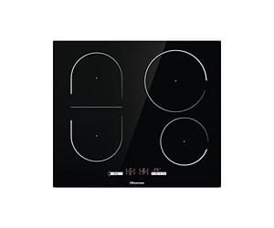 Hisense I6433C7 - Placa de cocina de inducción, 4 zonas de cocción con función Bridge, función Power Boost, temporizador de cocción, negro, 595 x 58 x 520 mm