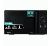Hisense Microondas Inverter de 23L, 900W, Grill combinado de 1000W | con 5 niveles de potencia, Revestimiento cerámico, Cristal ahumado premium, Cocción uniforme, Fácil de limpiar