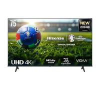 Hisense - Televisión de 75 pulgadas, 4K Ultra HD, 75A6N, Smart TV, VIDAA U7, Dolby Vision, HDR 10+, DTS Virtual:X, modo de juego, Alexa integrado, voz VIDAA, sintonizador DVB-T2/S2 HEVC 10, Lativu 4K