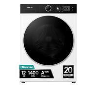 Hisense WF5I1245BWR - Lavadora KitchenFit 12 Kg, Clase A, 1400 rpm, AutoDose, puerta cristal, fondo reducido 59,5cm, ancho 59,5cm, alto 84,5cm - Color Blanco
