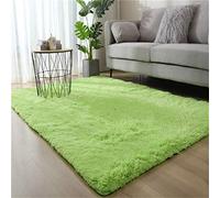 Hiser Alfombra Salón Grande Suaves, Modernas Dormitorio Alfombras Peludas Antideslizante y Esponjosa Adecuado para Interiores Sala de Estar Estudio Habitación Infantil (Verde,80x160cm)