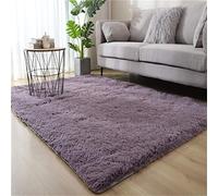 Hiser Alfombra Salón Grande Suaves, Modernas Dormitorio Alfombras Peludas Antideslizante y Esponjosa Adecuado para Interiores Sala de Estar Estudio Habitación Infantil (Gris Violeta,160x230cm)