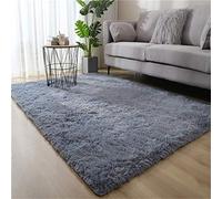 Hiser Alfombra Salón Grande Suaves, Modernas Dormitorio Alfombras Peludas Antideslizante y Esponjosa Adecuado para Interiores Sala de Estar Estudio Habitación Infantil (Gris,60x200cm)