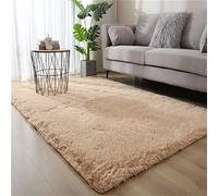 Hiser Alfombra Salón Grande Suaves, Modernas Dormitorio Alfombras Peludas Antideslizante y Esponjosa Adecuado para Interiores Sala de Estar Estudio Habitación Infantil (Camello,80x160cm)