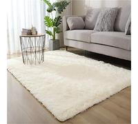 Hiser Alfombra Salón Grande Suaves, Modernas Dormitorio Alfombras Peludas Antideslizante y Esponjosa Adecuado para Interiores Sala de Estar Estudio Habitación Infantil (Beige,60x120cm)