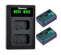 Hisewen 2Pack NP-FW50 Batería y Cargador Dual para Sony A6000, A6100, A6300, A6400, A6500, A7, A7 II, A7S A7S II, A7R, A7R II, NEX-7, NEX-6, ZV-E10 Cámara.