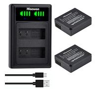 Hisewen DMW-BLG10 DMW-BLE9 Batería 2Pcs, Cargador Dual para Panasonic DC-G100, DC-ZS80, DC-GX9, DC-LX100 II, DC-ZS200, DC-ZS70, DMC-GX80, DMC-GX85, DMC-ZS60, DMC-ZS100, DMC-GF6, DMC-GX7K, DMC-LX100K
